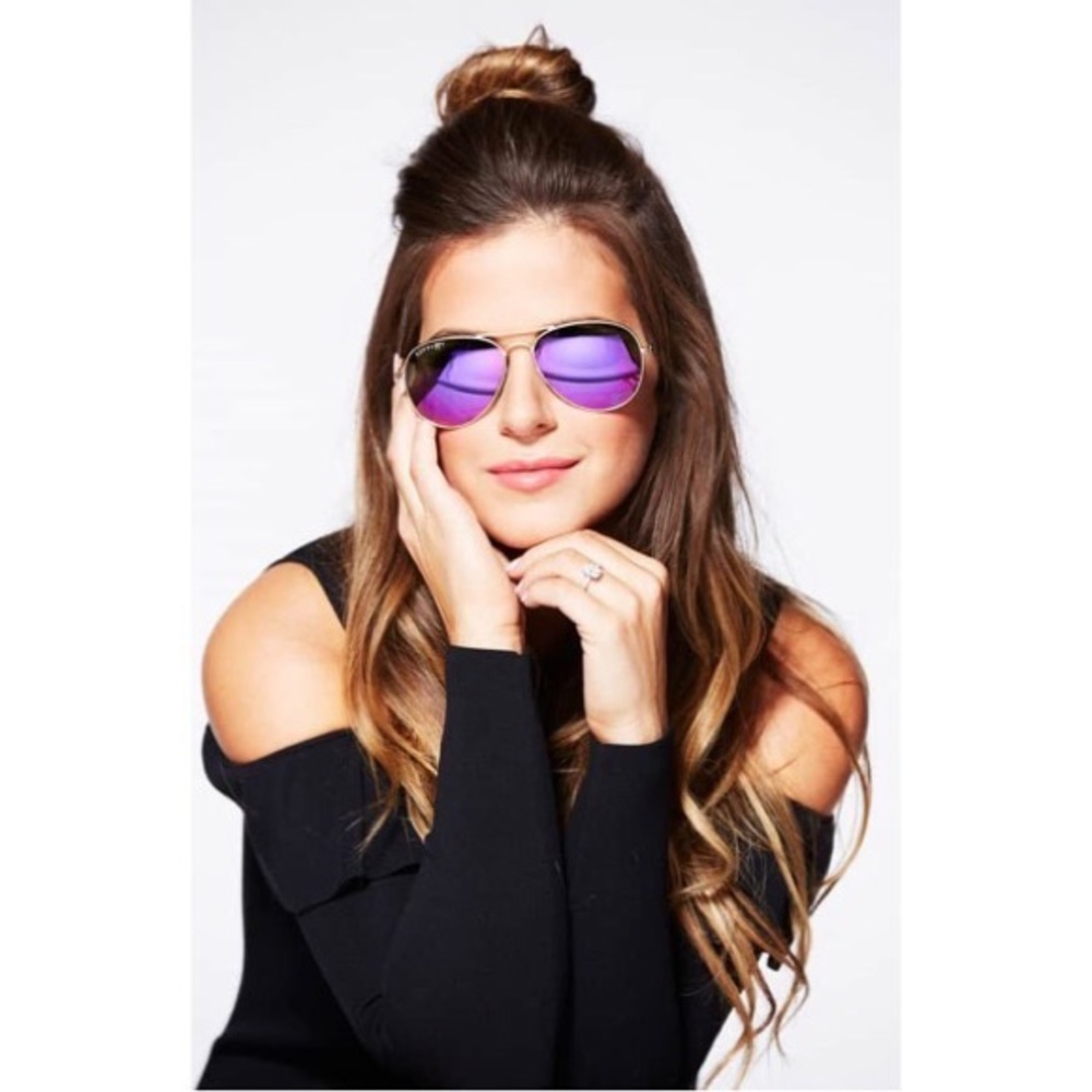 DIFF X JOJO PURPLE AVIATORS